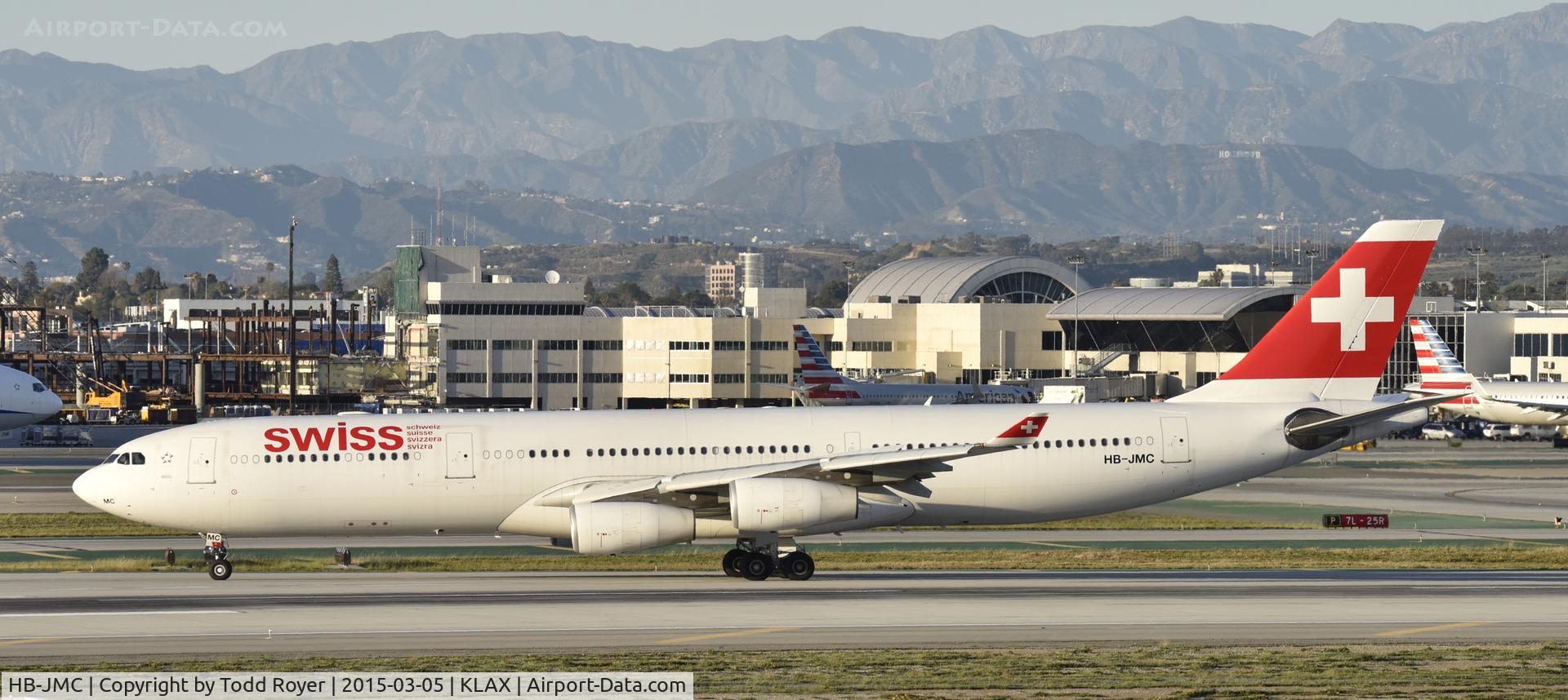 HB-JMC, 2003 Airbus A340-313 C/N 546, Arrived at LAX on 25L