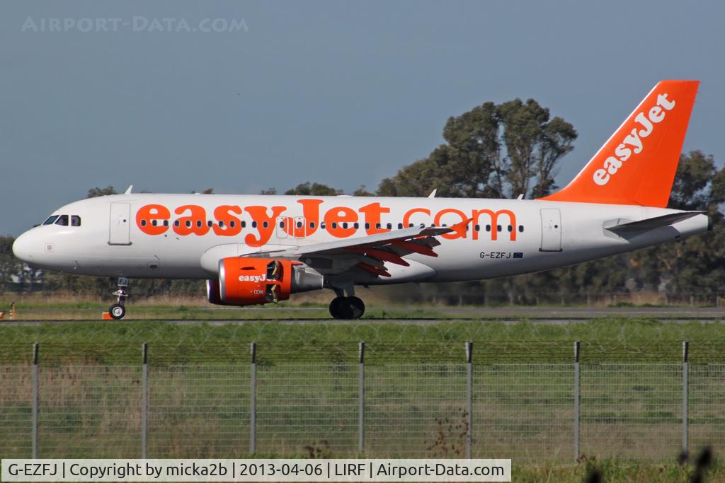 G-EZFJ, 2009 Airbus A319-111 C/N 4040, Landing