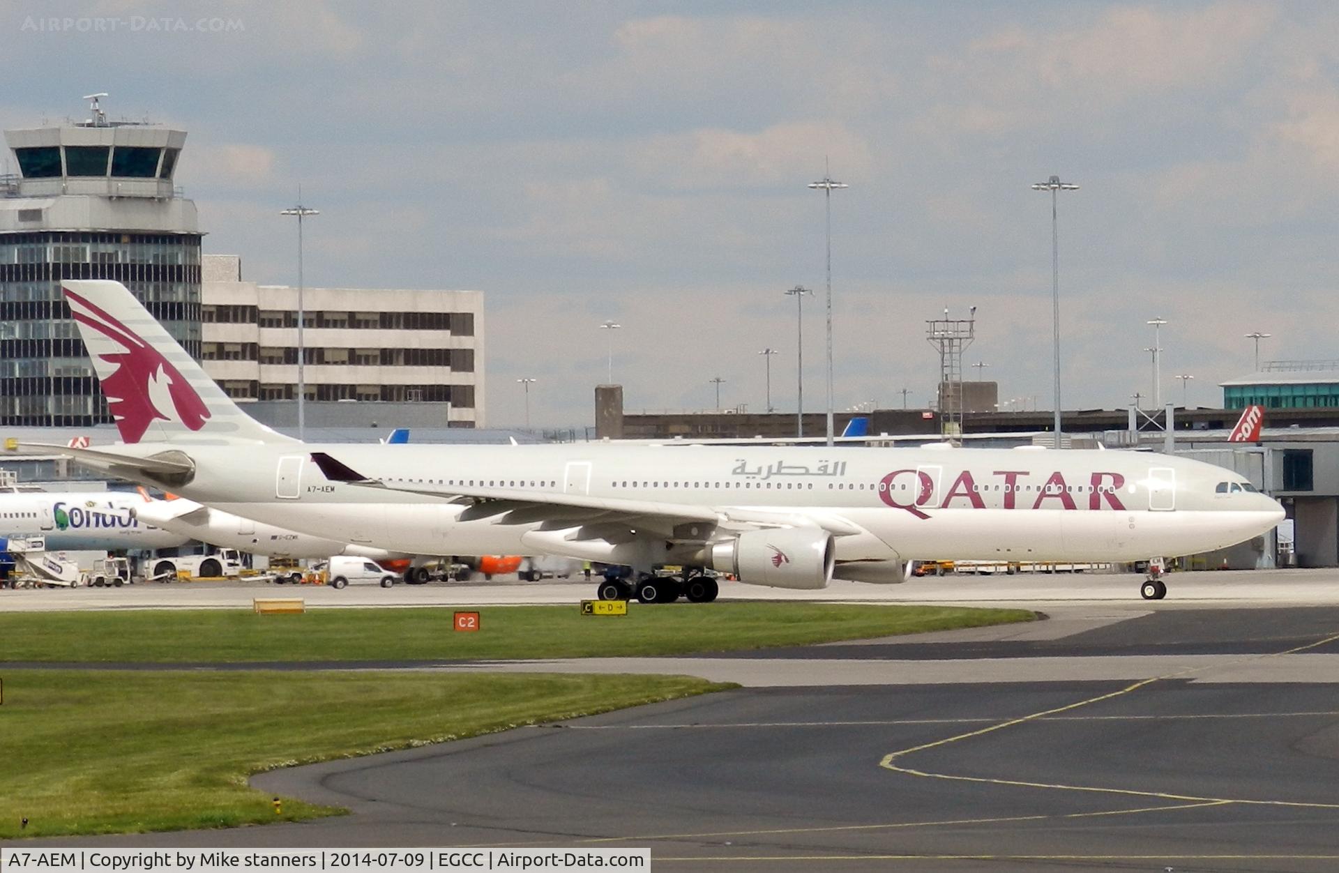 A7-AEM, 2007 Airbus A330-302 C/N 893, Qatar airways A330 Taxiing out for departure  to DOH