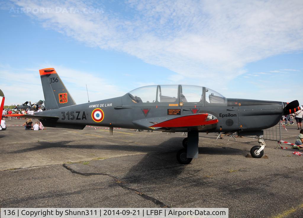 136, Socata TB-30 Epsilon C/N 136, Participant of the LFBF Airshow 2014 - static airframe
