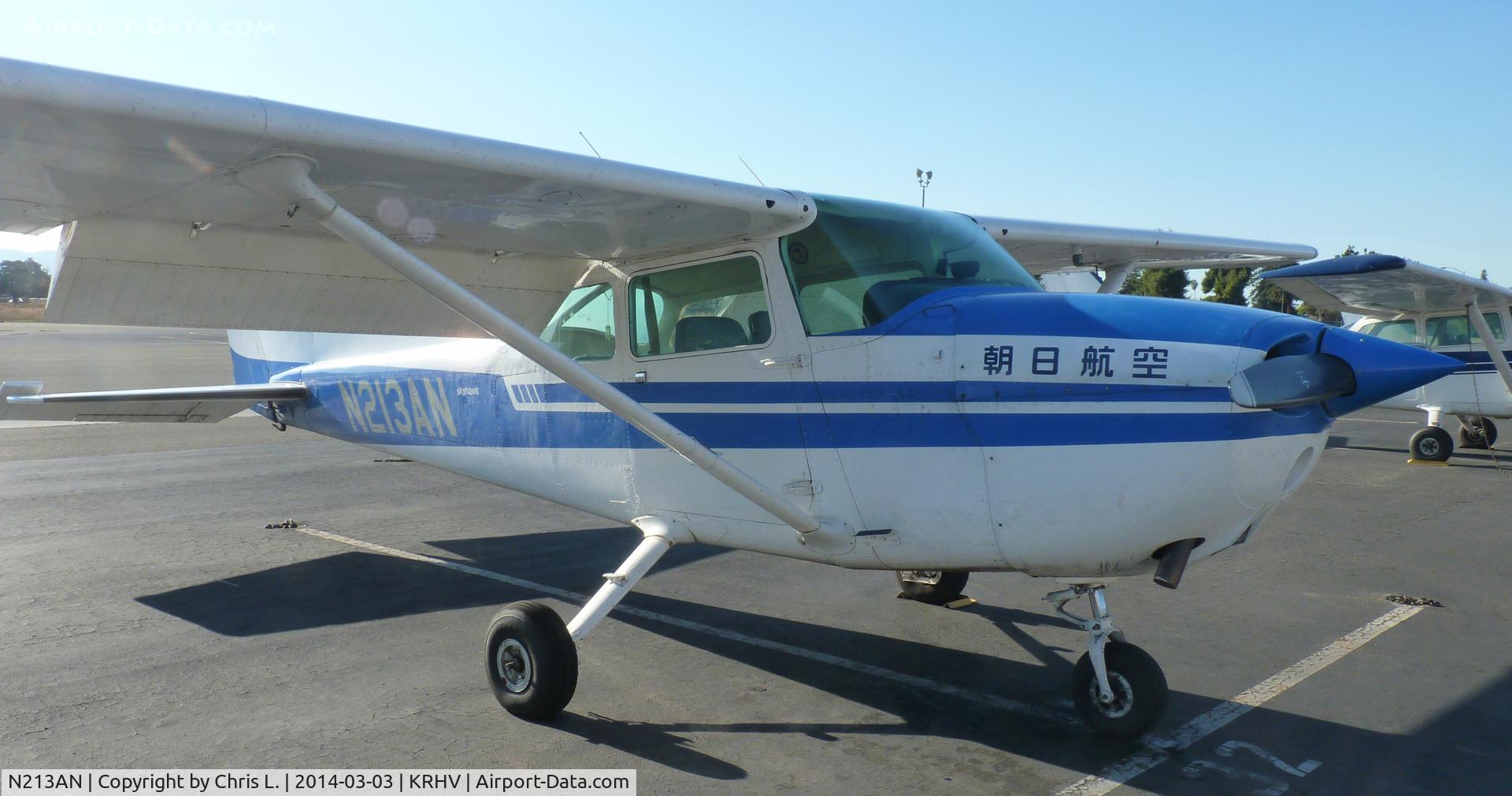 N213AN, Cessna 172N C/N 17272380, Locally-based Cessna 272 Skyhawk sitting on the Nice Air ramp at Reid Hillview Airport, San Jose, CA.