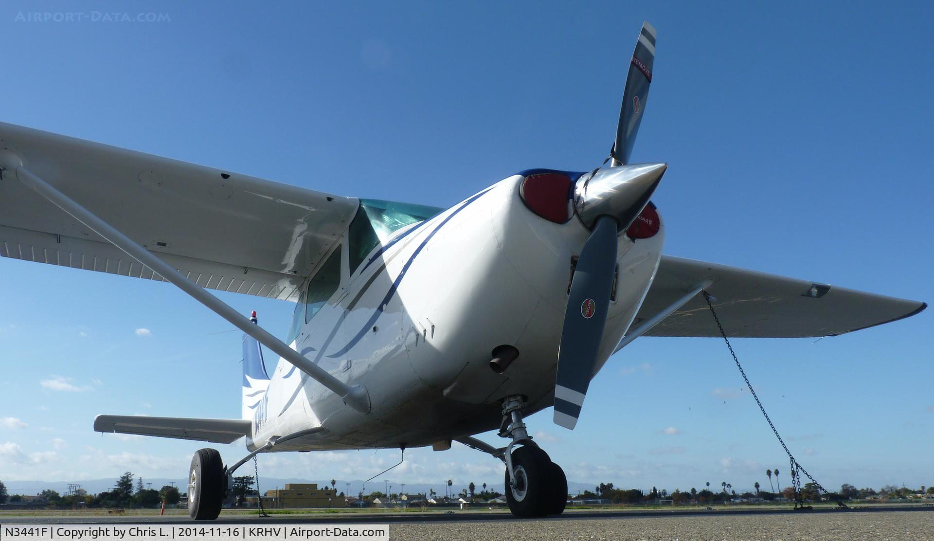 N3441F, 1966 Cessna 182J Skylane C/N 18257441, A transient 1966 Cessna 182J sitting on the ramp at Reid Hillview.