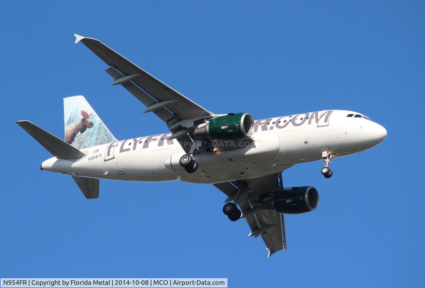N954FR, 2002 Airbus A319-112 C/N 1786, Mickie Moose Frontier A319