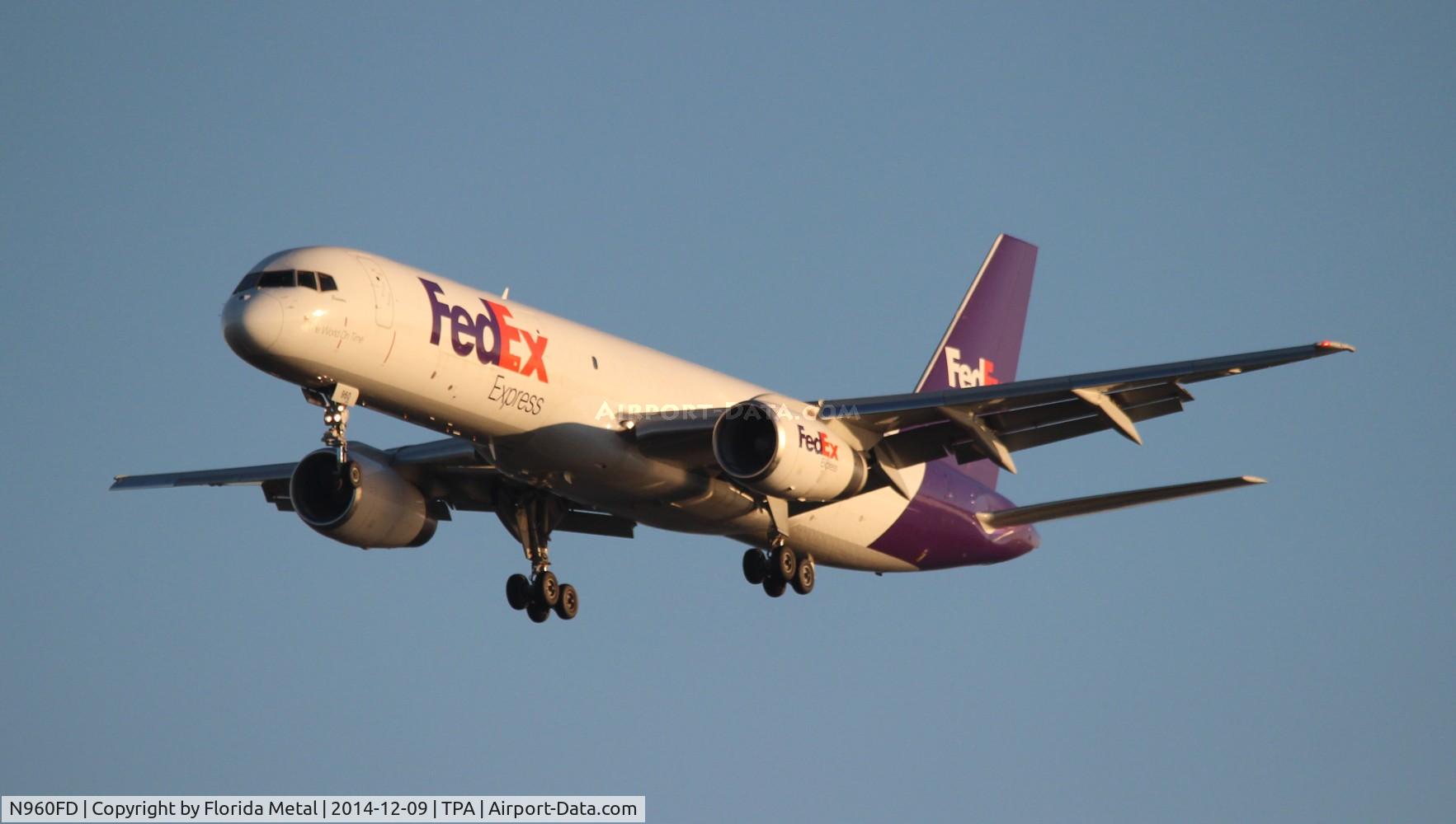 N960FD, 1992 Boeing 757-236F C/N 25593, Fed Ex