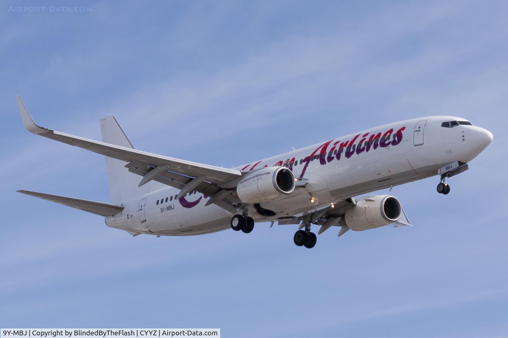 9Y-MBJ, 2007 Boeing 737-85P C/N 33980, Landing at Toronto Pearson