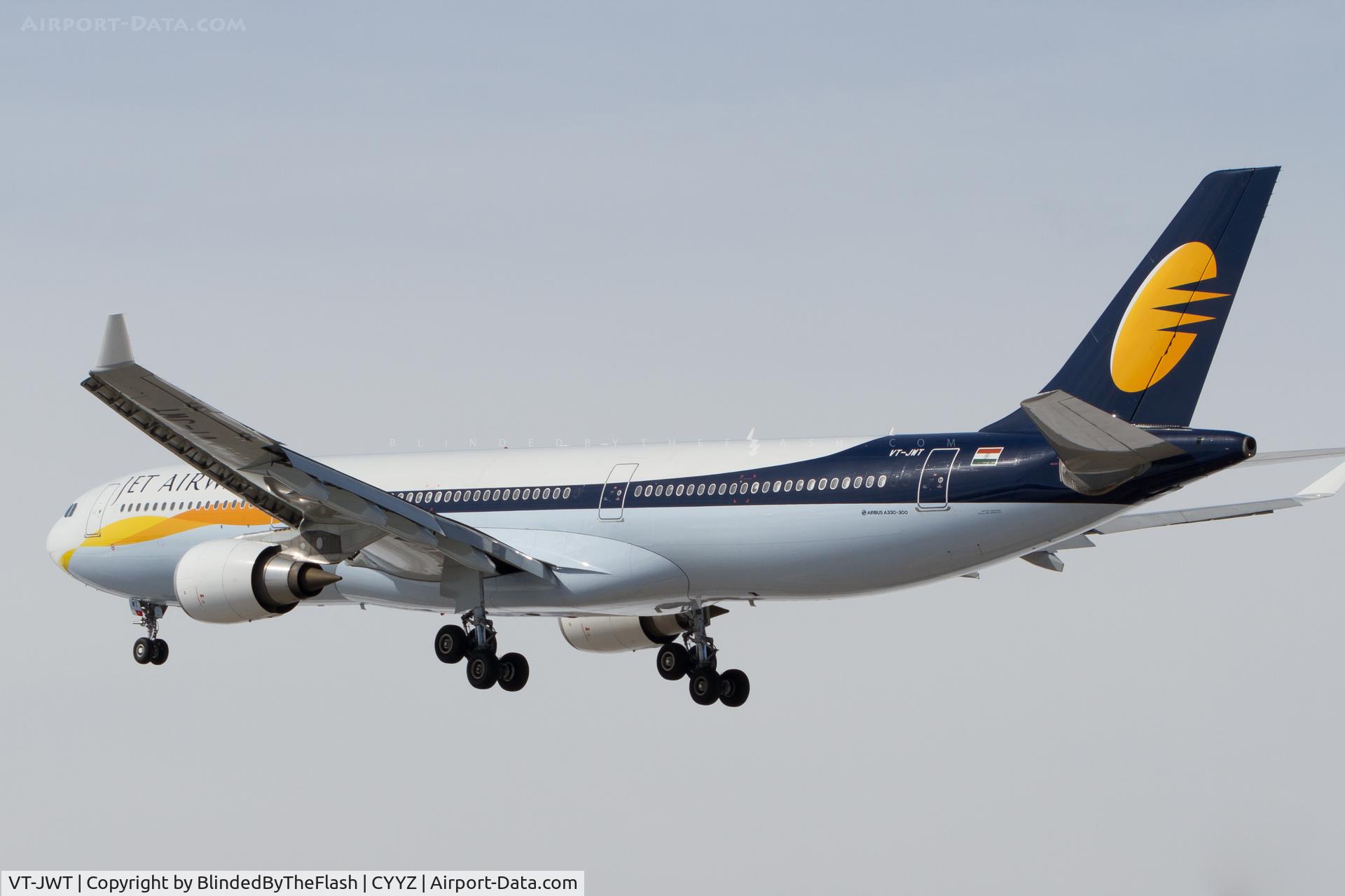 VT-JWT, 2012 Airbus A330-302 C/N 1370, Landing at Toronto Pearson