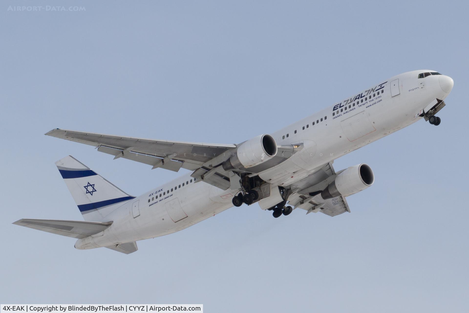 4X-EAK, 1997 Boeing 767-3Q8 C/N 27600, Departing Toronto Pearson