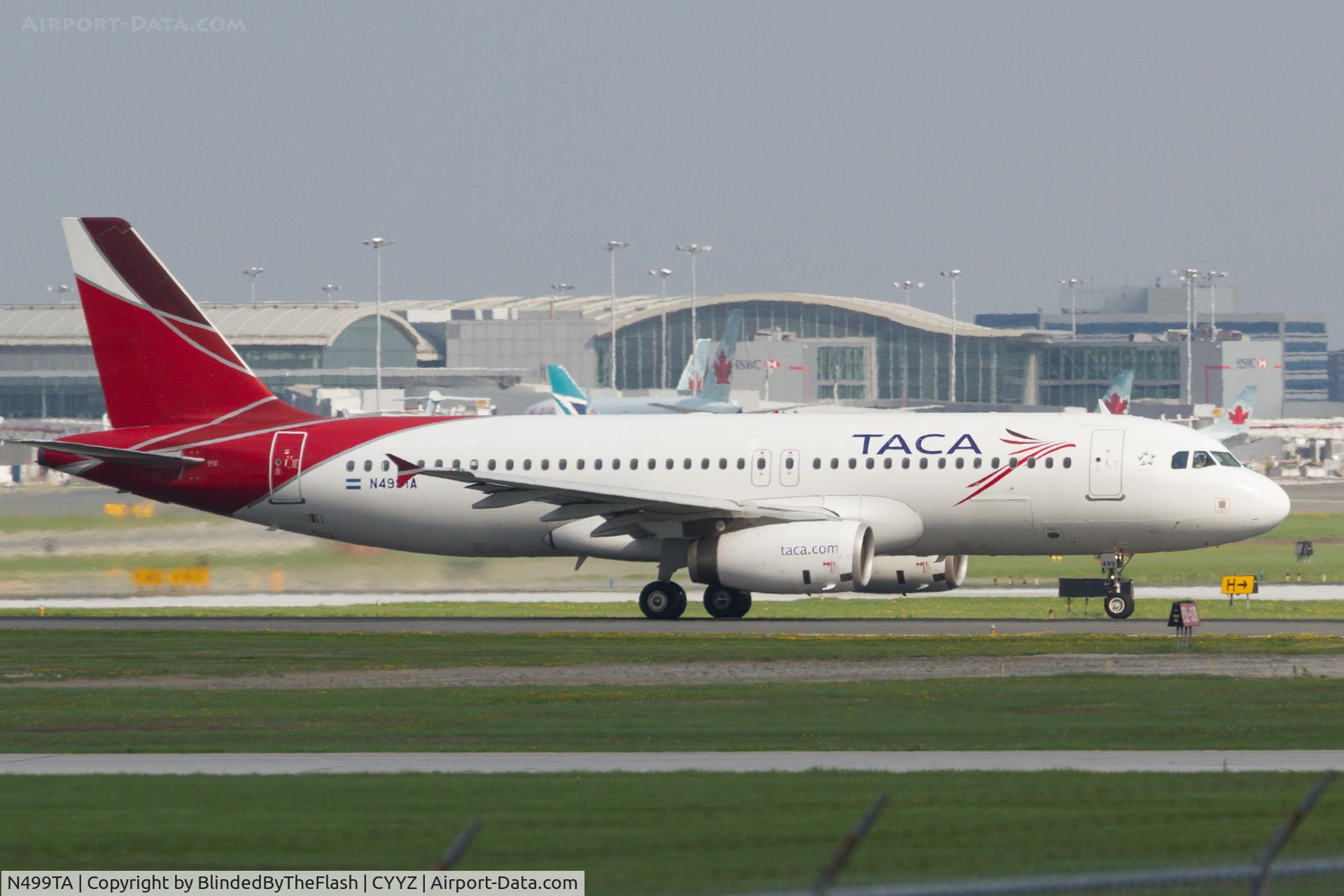 N499TA, 2008 Airbus A320-233 C/N 3510, Departing runway 23 at Toronto Pearson