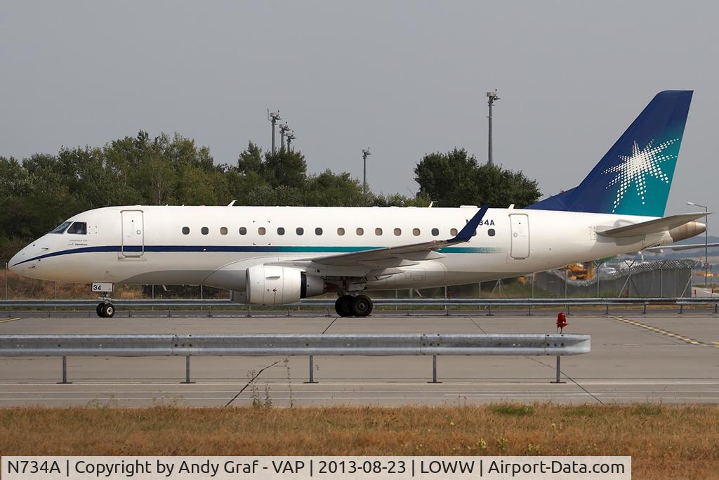 N734A, Embraer 170LR (ERJ-170-100LR) C/N 17000318, Aramco EMB170