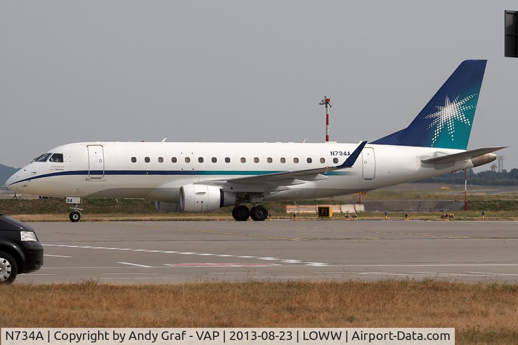 N734A, Embraer 170LR (ERJ-170-100LR) C/N 17000318, Aramco EMB170