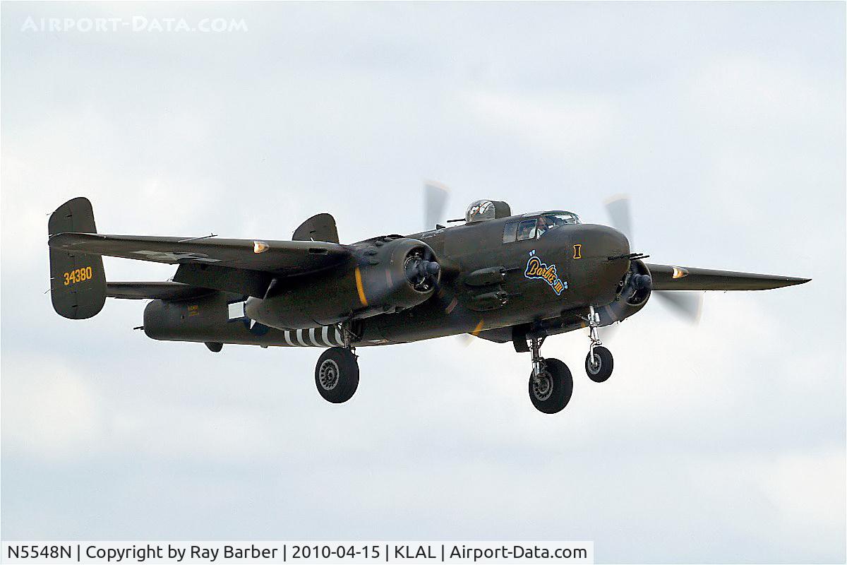 N5548N, 1943 North American B-25H Mitchell C/N 98-21107, North American B-25H Mitchell [98-21107] Lakeland-Linder~N 15/04/2010