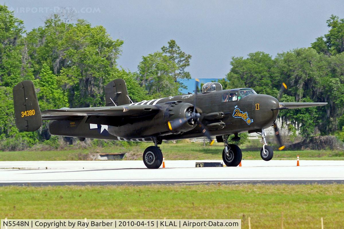 N5548N, 1943 North American B-25H Mitchell C/N 98-21107, North American B-25H Mitchell [98-21107] Lakeland-Linder~N 15/04/2010
