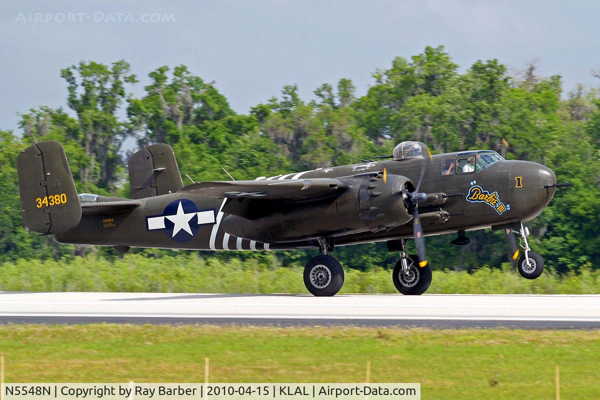 N5548N, 1943 North American B-25H Mitchell C/N 98-21107, North American B-25H Mitchell [98-21107] Lakeland-Linder~N 15/04/2010