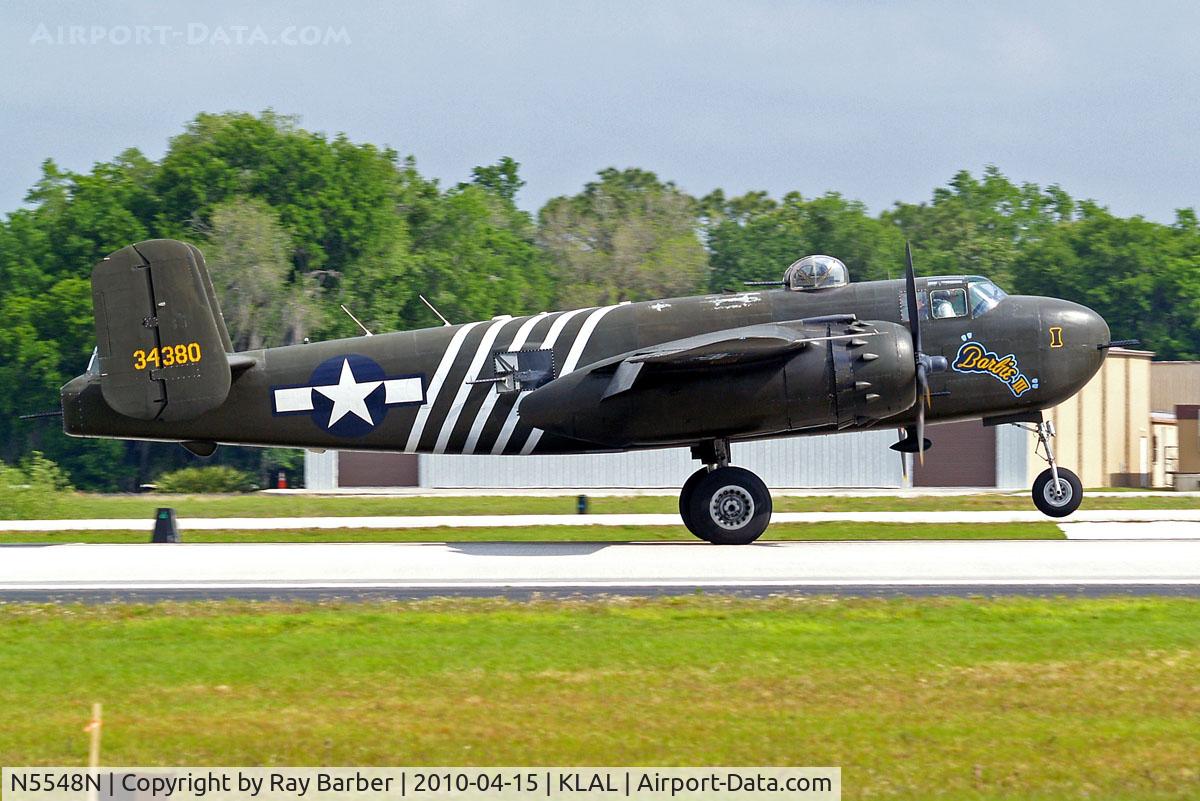 N5548N, 1943 North American B-25H Mitchell C/N 98-21107, North American B-25H Mitchell [98-21107] Lakeland-Linder~N 15/04/2010