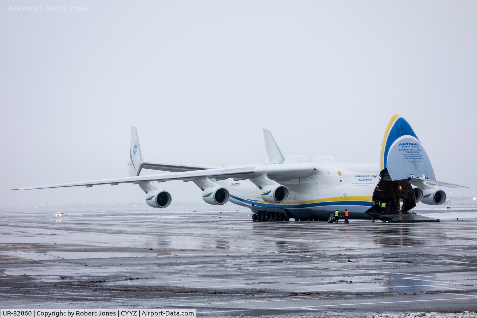 UR-82060, 1988 Antonov An-225 Mriya C/N 19530503763, Mriya (Dream) parked infield at Toronto Pearson