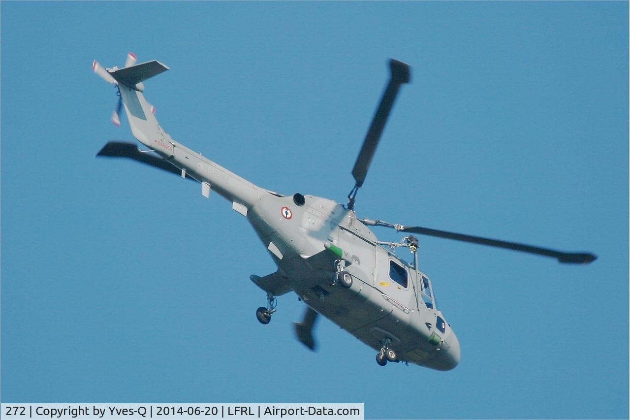 272, Westland Lynx HAS.2(FN) C/N 063, Westland WG-13 Lynx Mk.2, Flight over Lanvéoc-Poulmic Naval Air Base (LFRL)