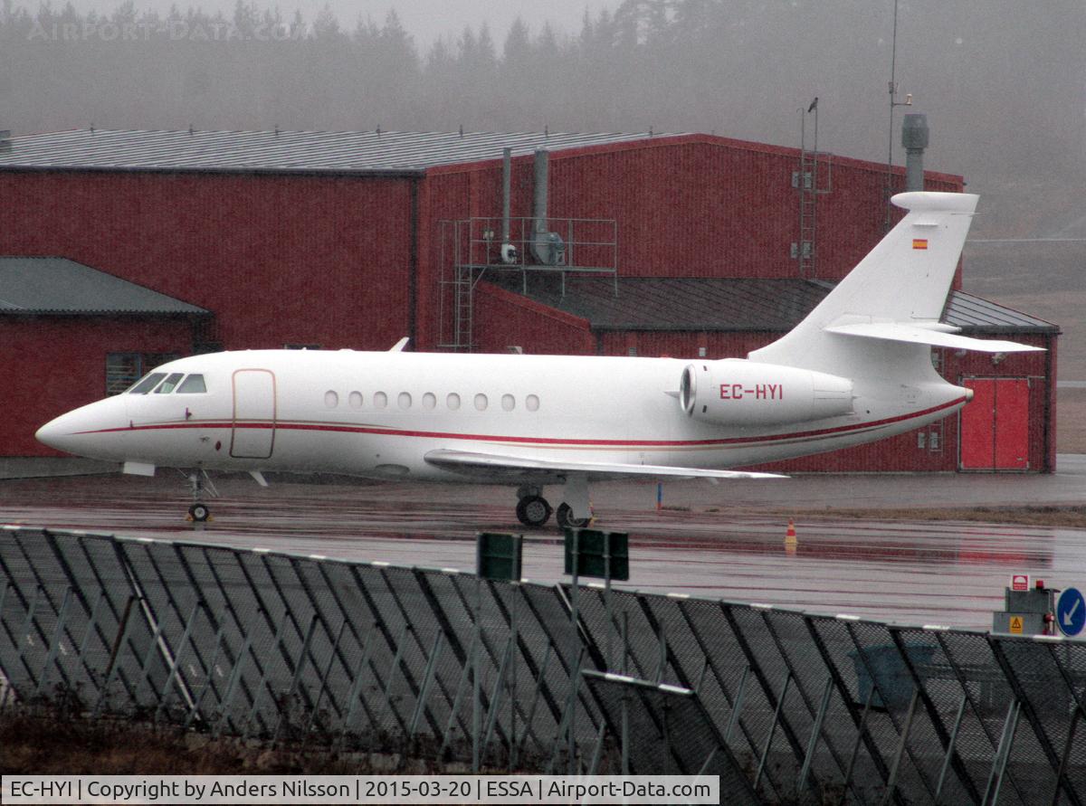 EC-HYI, Dassault Falcon 2000 C/N 150, Parked at ramp K.