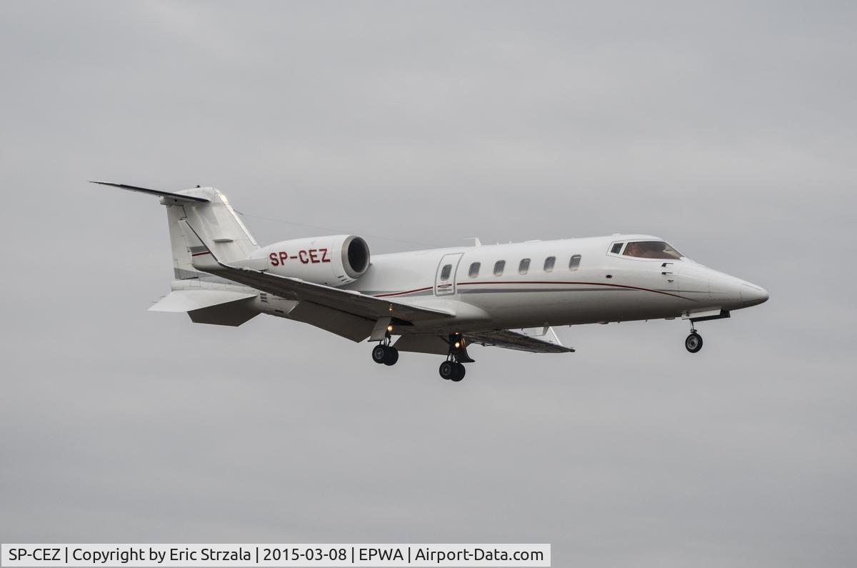 SP-CEZ, 2008 Learjet 60XR C/N 60-342, Landing on Rwy 11 at Warsaw Chopin Airport