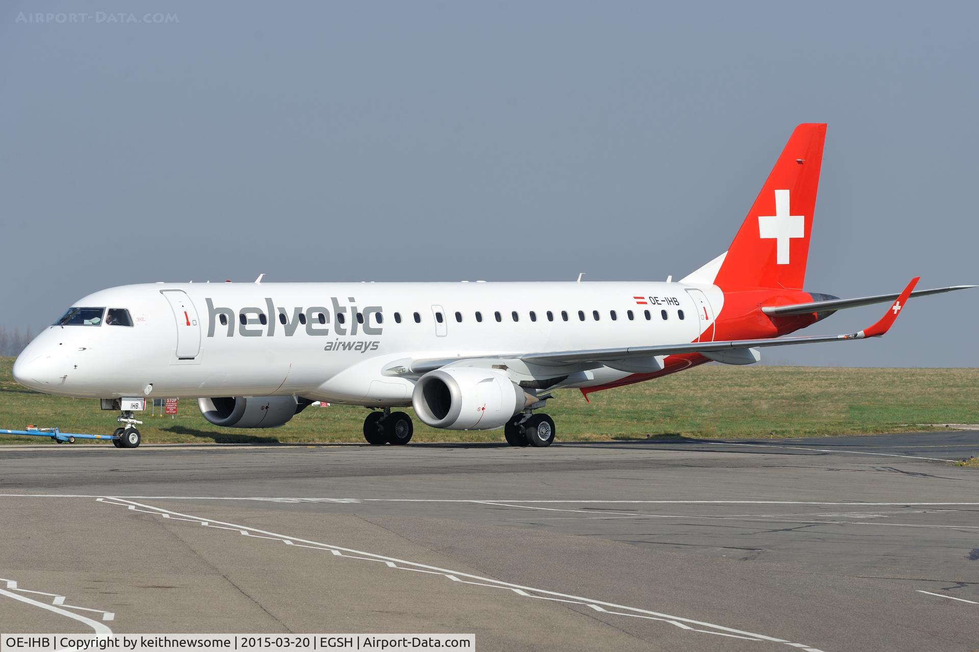 OE-IHB, 2009 Embraer 190LR (ERJ-190-100LR) C/N 19000294, To become HB-JVO.