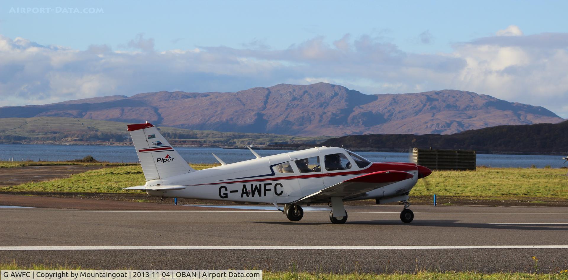 G-AWFC, 1968 Piper PA-28R-180 Cherokee Arrow C/N 28R-30670, Heading for departure on Runway 19