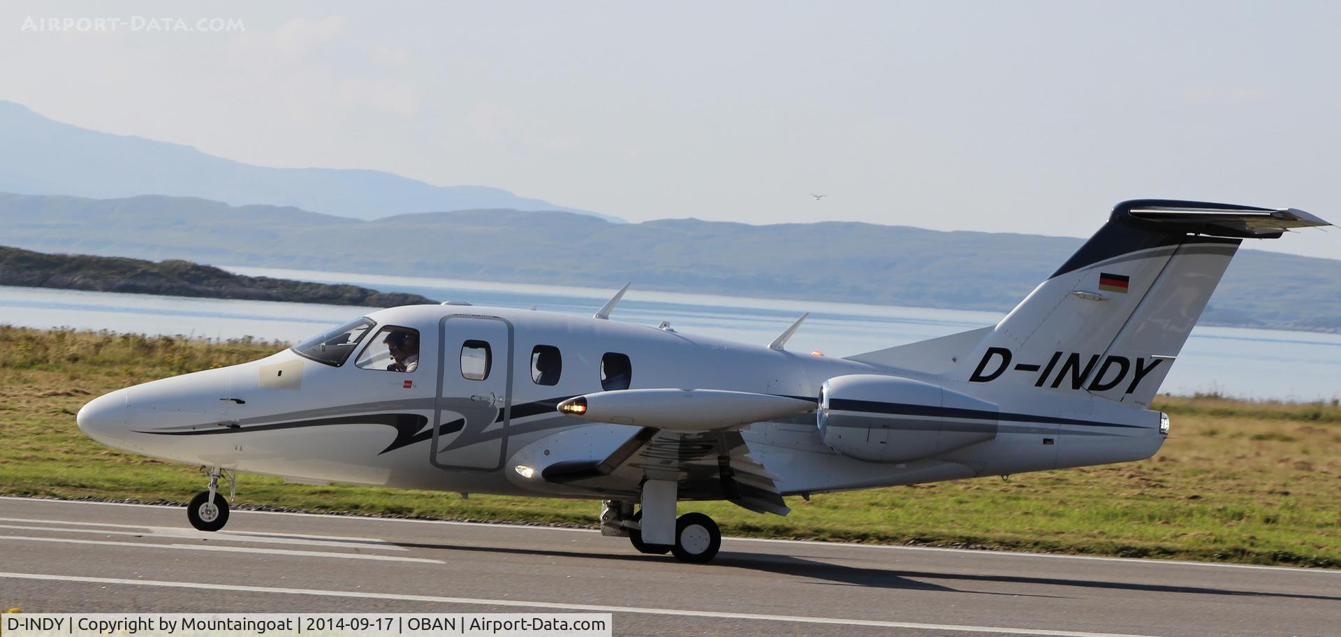 D-INDY, 2008 Eclipse Aviation Corp EA500 C/N 000246, Heading for Runway 01 for departure