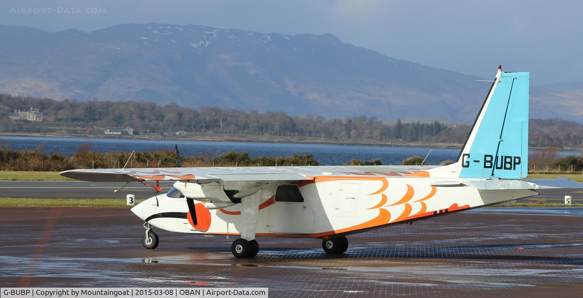G-BUBP, 1994 Pilatus Britten-Norman BN-2B-20 Islander C/N 2272, On hardstanding at airport reception