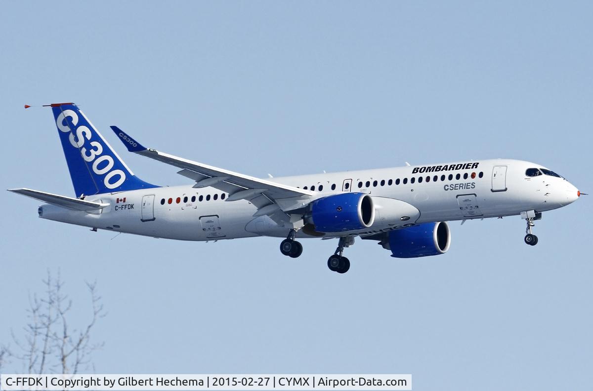 C-FFDK, 2014 Bombardier CSeries CS300 (BD-500-1A11) C/N 55001, Bombardier BD-500-1A11 CSeries CS300 on finals after its first flight.
