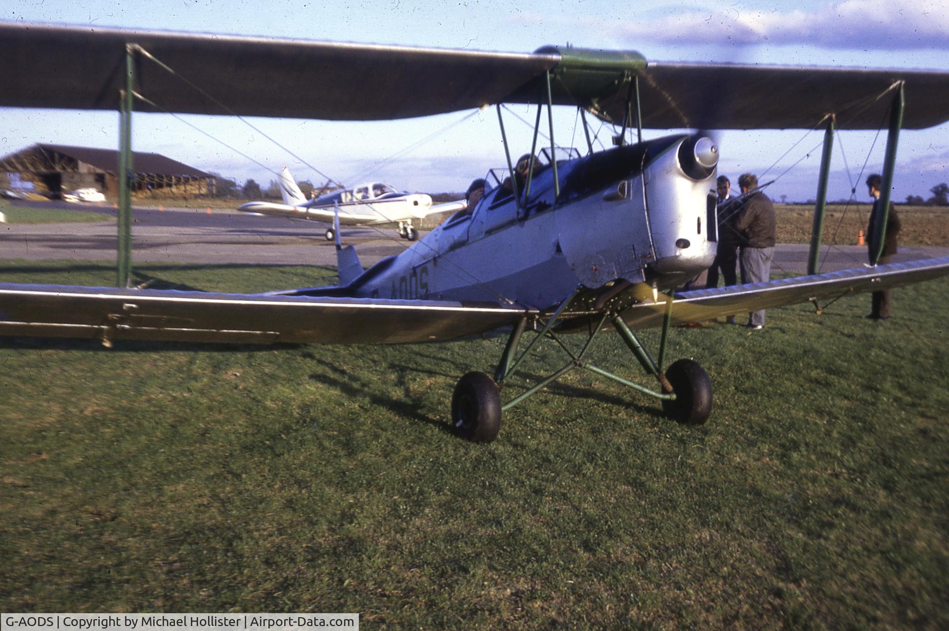 G-AODS, De Havilland DH-82A Tiger Moth II C/N 82942, Sherburn Aero Club, mid-1970s.
