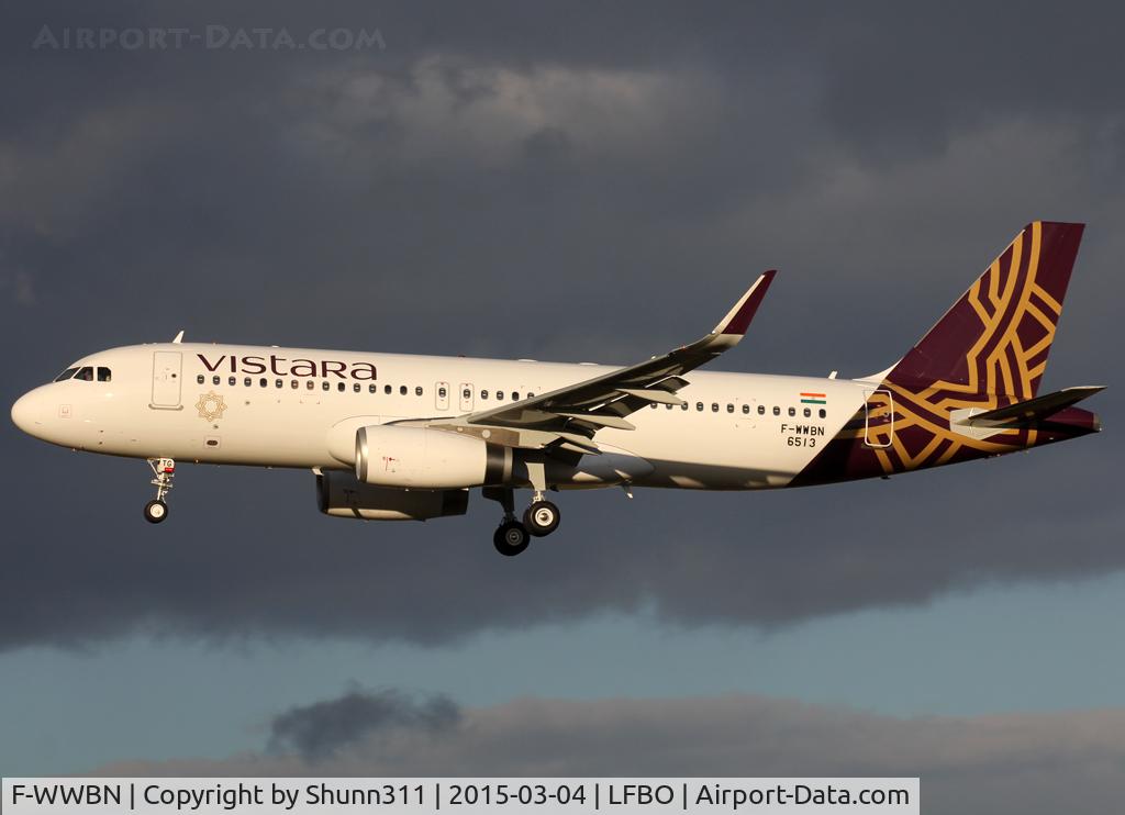 F-WWBN, 2015 Airbus A320-232 C/N 6513, C/n 6513 - To be VT-TTG