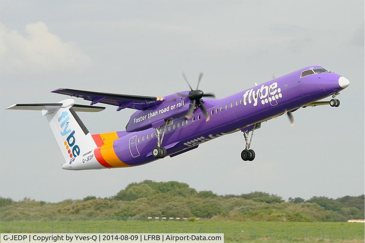G-JEDP, 2003 De Havilland Canada DHC-8-402Q Dash 8 C/N 4085, De Havilland Canada DHC-8-402Q Dash 8, Take off rwy 07R, Brest-Bretagne airport (LFRB-BES)