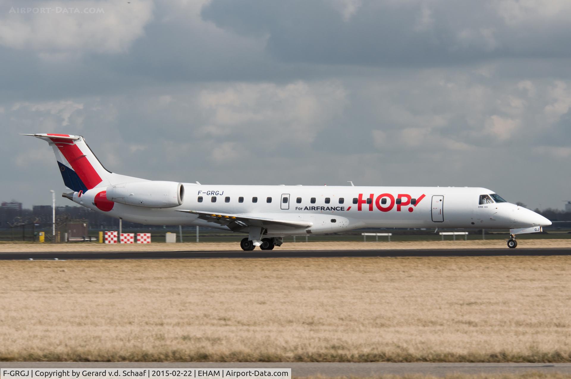 F-GRGJ, 1999 Embraer EMB-145EU (ERJ-145EU) C/N 145297, Schiphol, February 2015