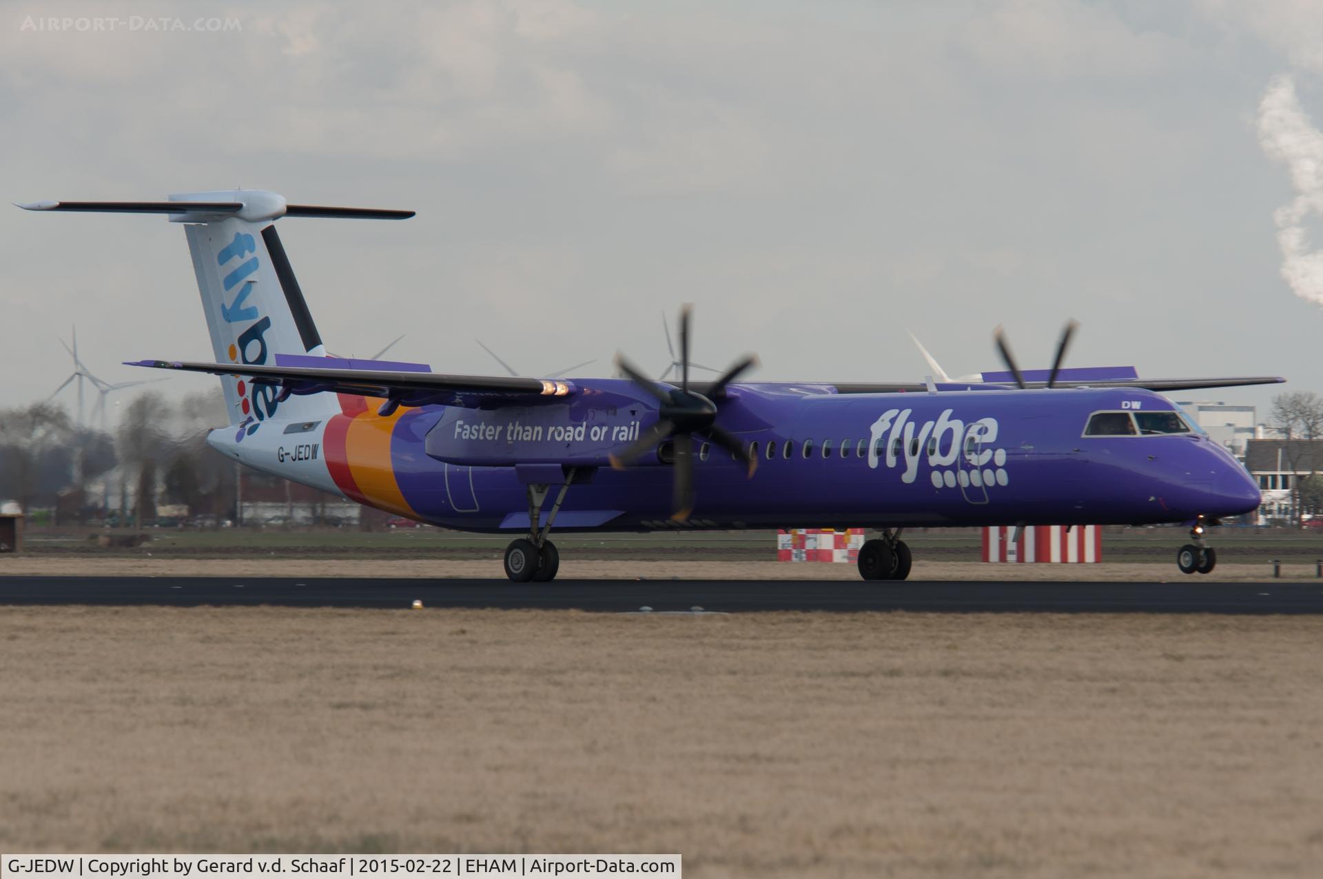 G-JEDW, 2004 De Havilland Canada DHC-8-402Q Dash 8 C/N 4093, Schiphol, February 2015