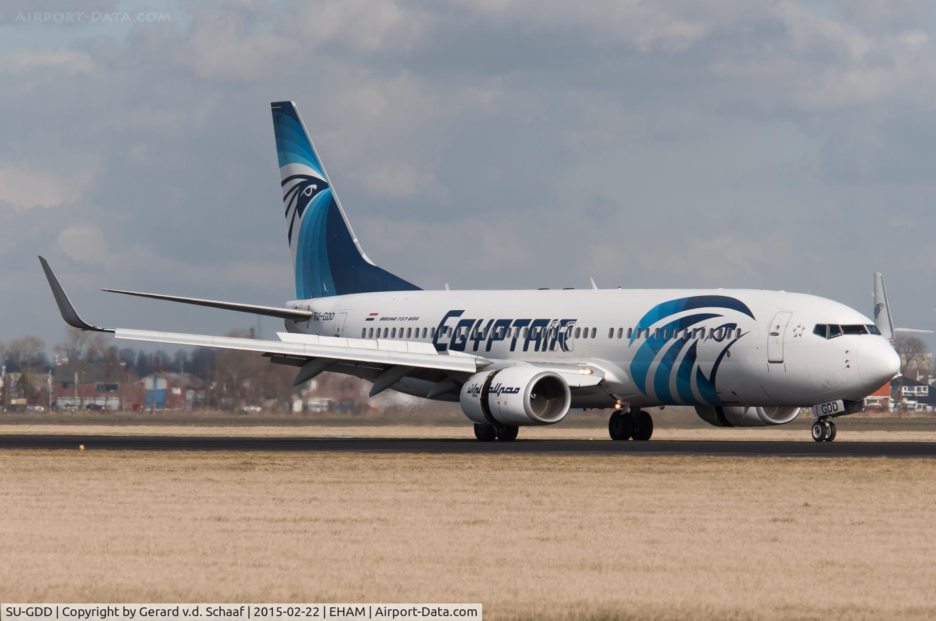 SU-GDD, 2009 Boeing 737-866 C/N 35566, Schiphol, February 2015