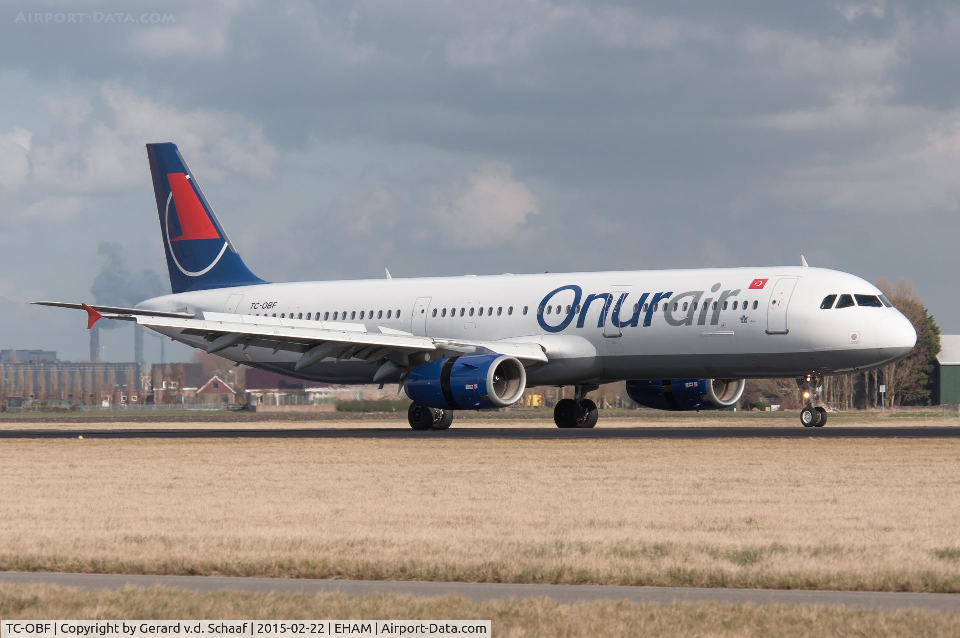 TC-OBF, 1999 Airbus A321-131 C/N 963, Schiphol, February 2015