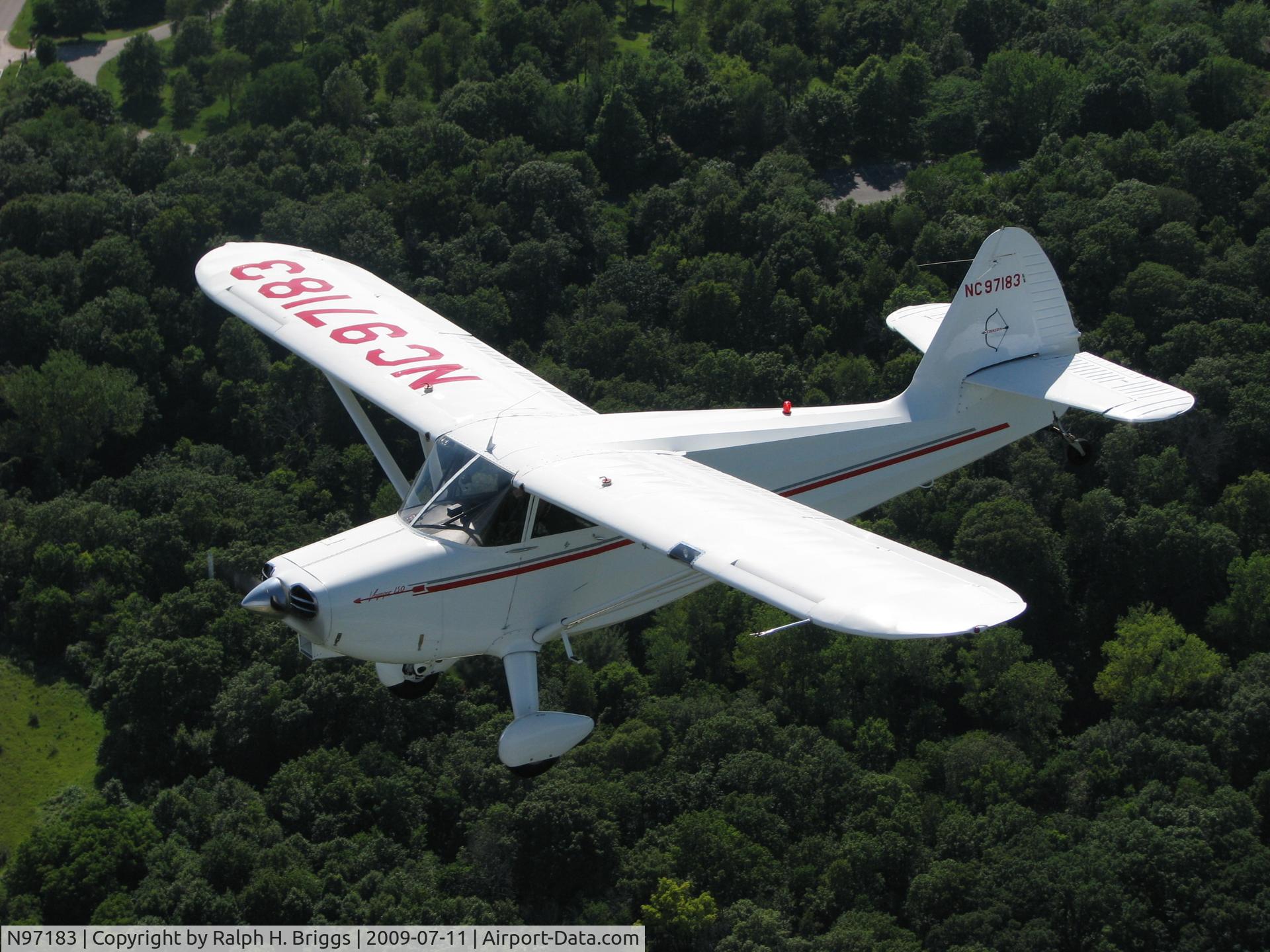 N97183, 1946 Stinson 108-1 Voyager C/N 108-183, North of Des Moines, IA - July 2009