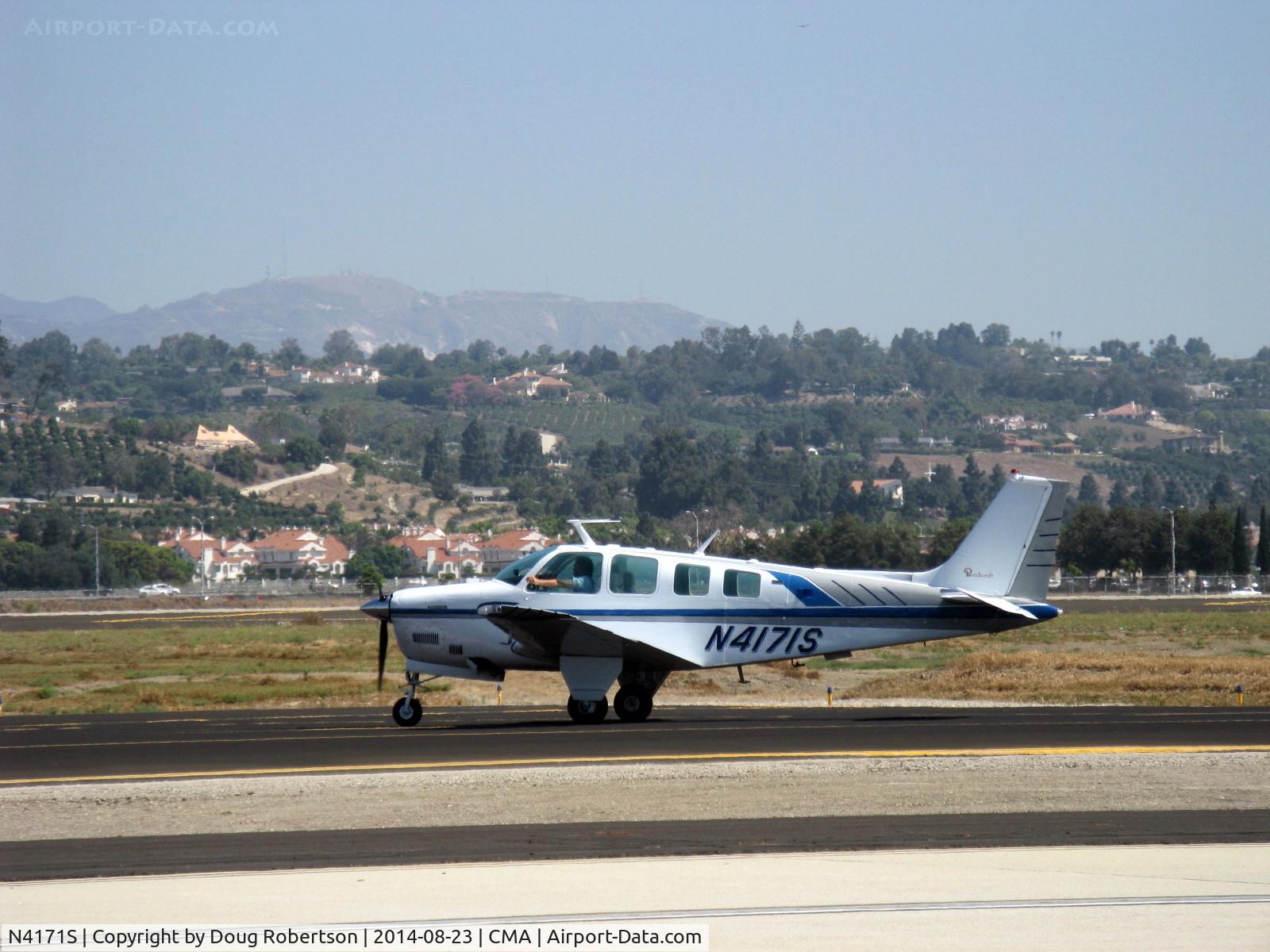 N4171S, 1975 Beech A36 Bonanza 36 C/N E-667, 1975 Beech A36 BONANZA, Continental IO-520 285 hp, taxi