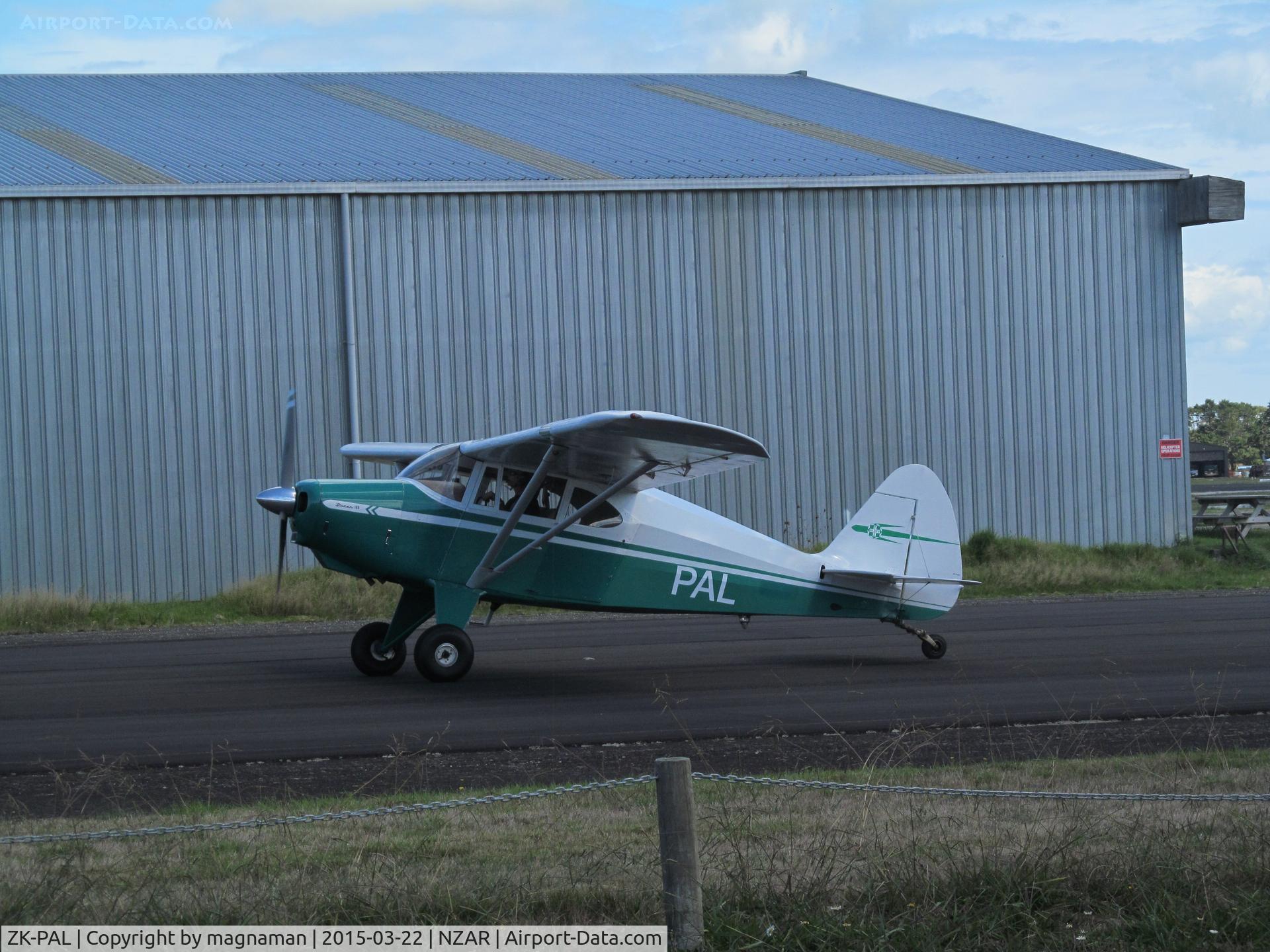 ZK-PAL, 1954 Piper PA-22-135 Tri-Pacer C/N 22-2298, taxying in for return to hangar