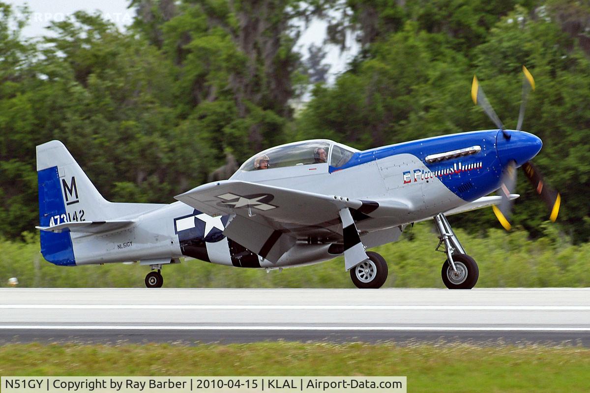 N51GY, 1946 North American F-51 C/N 44-73142, North American TP-51D Mustang [122-39601] Lakeland-Linder~N 15/04/2010