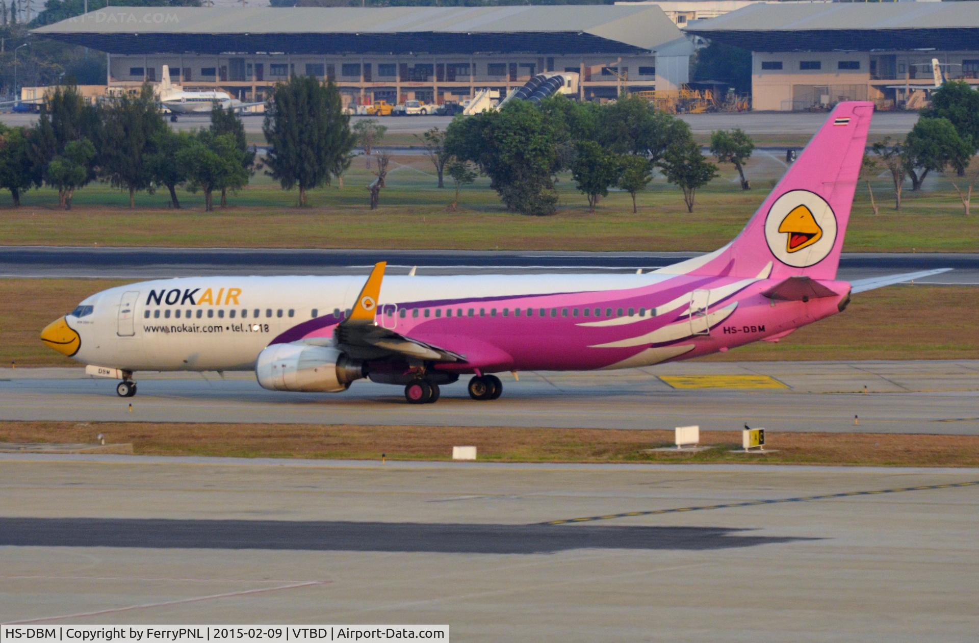 HS-DBM, 2006 Boeing 737-8AS C/N 33594, Nok Air B738 taxiing for departure, ex EI-DLM Ryanair.