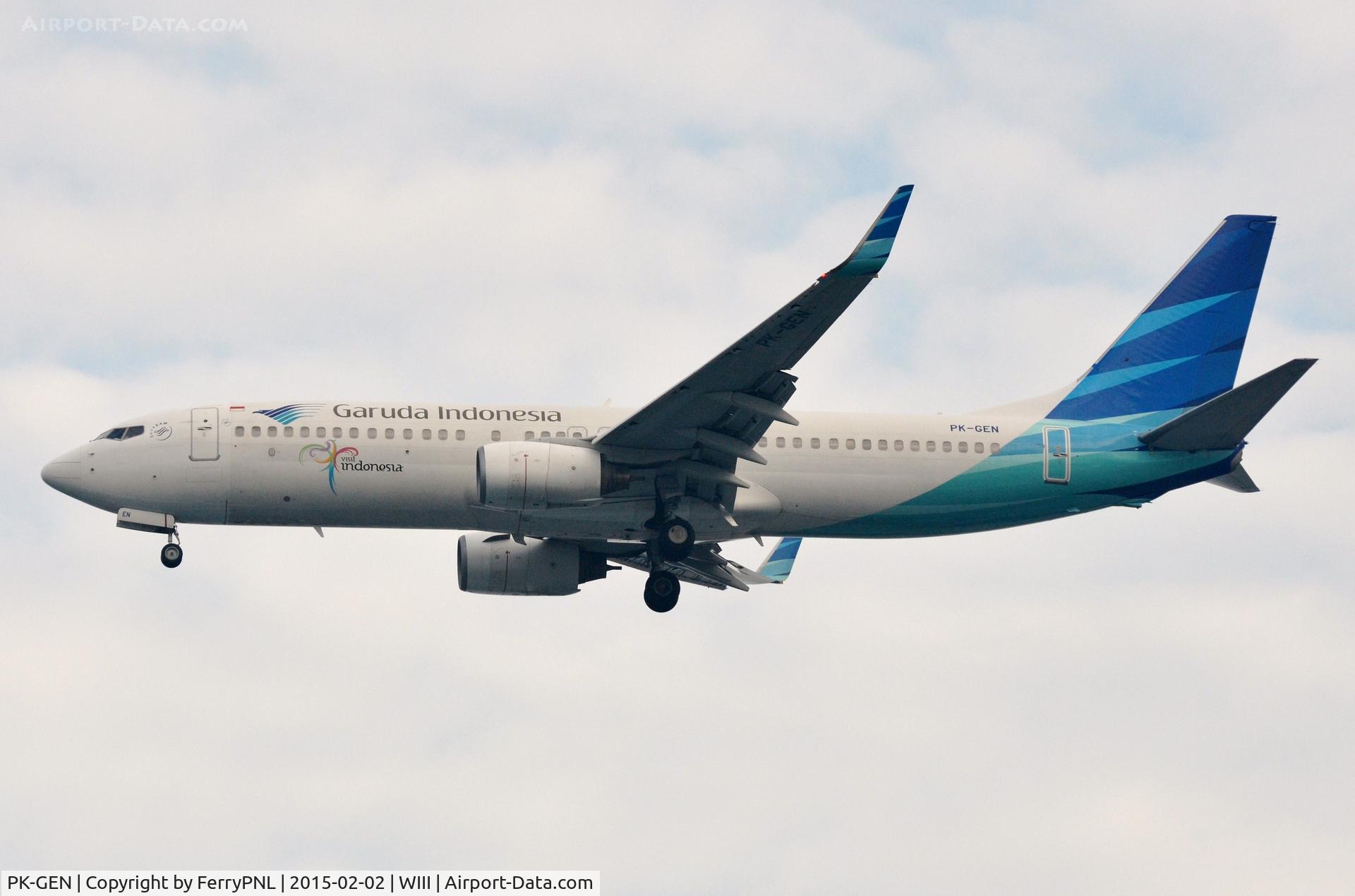 PK-GEN, 2001 Boeing 737-8AS C/N 29929, Garuda B738, ex EI-CSP of Ryanair.