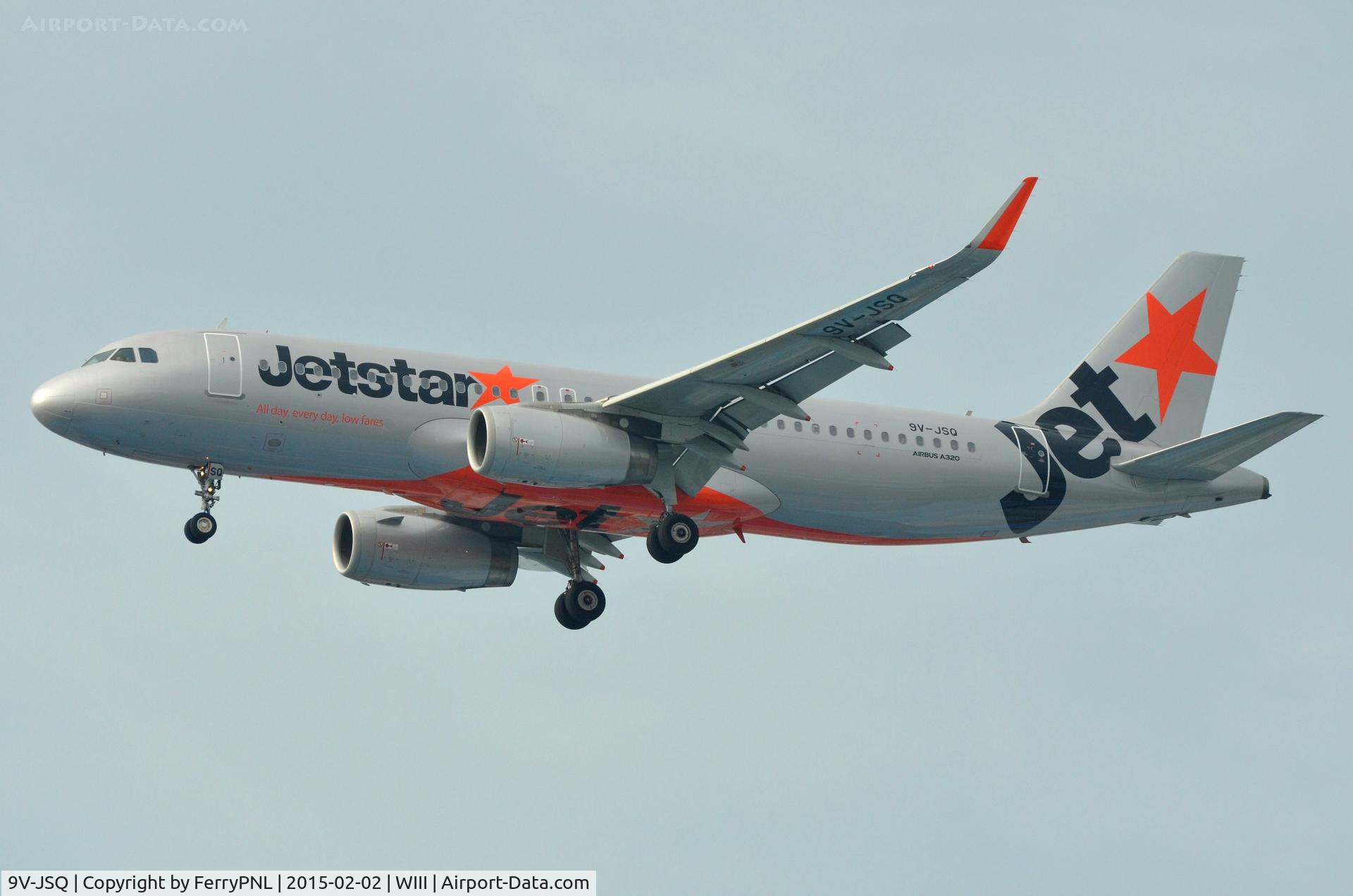 9V-JSQ, 2012 Airbus A320-232 C/N 5390, Jetstar Asia A320 arriving in CGK