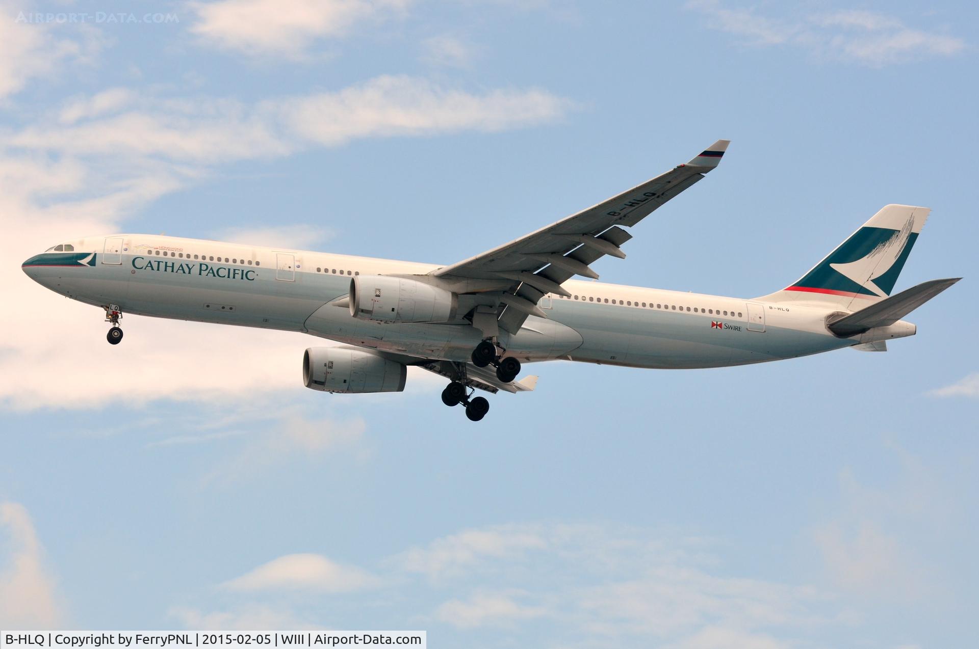 B-HLQ, 2001 Airbus A330-343 C/N 420, Cathay Pacific A333 arriving.