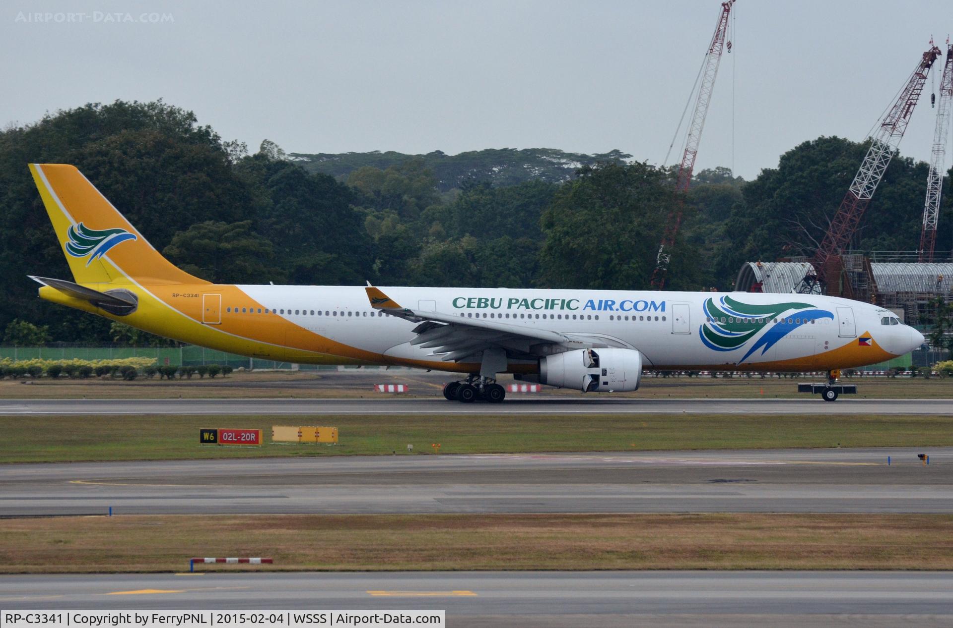 RP-C3341, 2013 Airbus A330-343X C/N 1420, Cebu A333 coming to a halt.