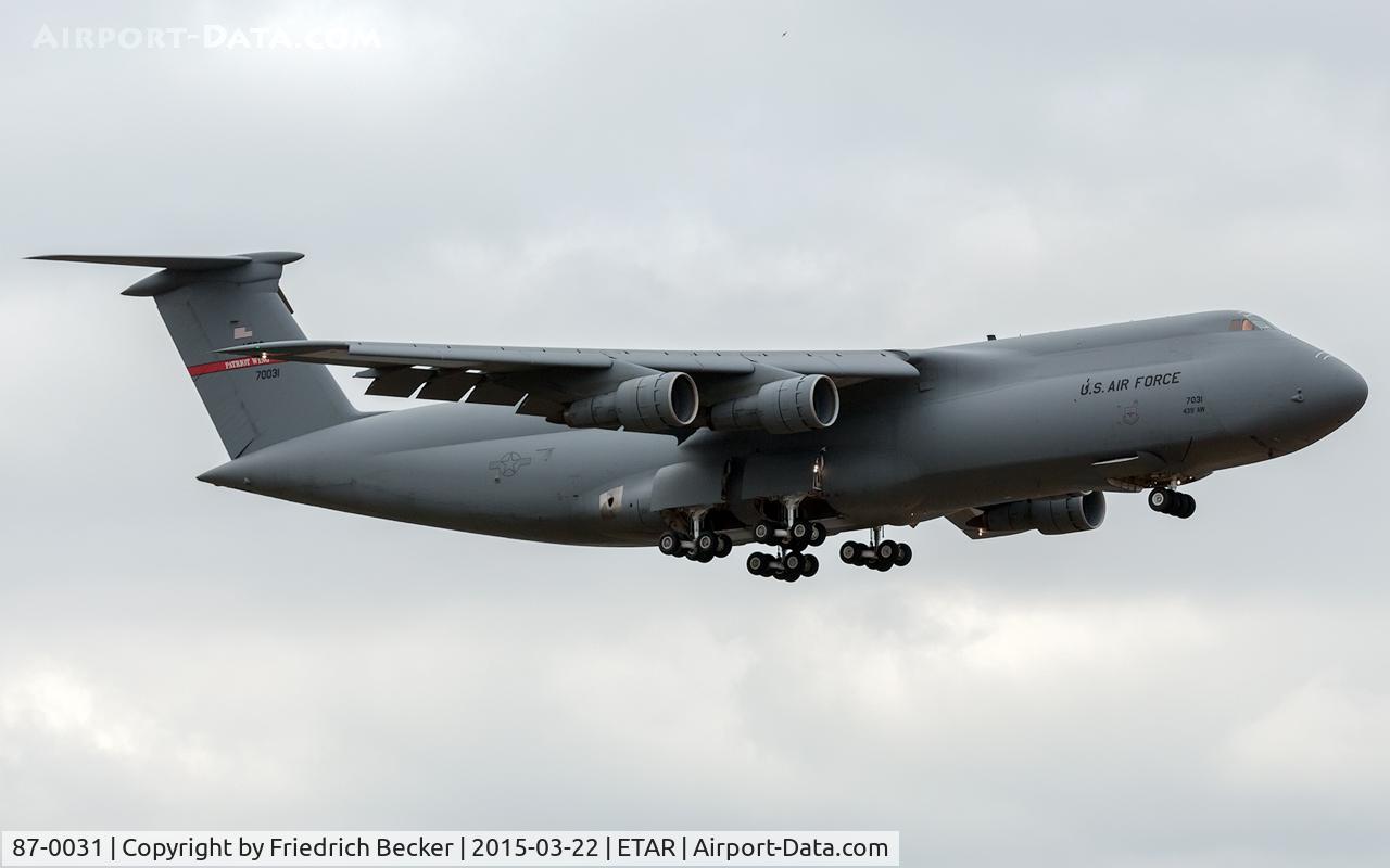 87-0031, 1987 Lockheed C-5B Galaxy C/N 500-0117, on final RW08