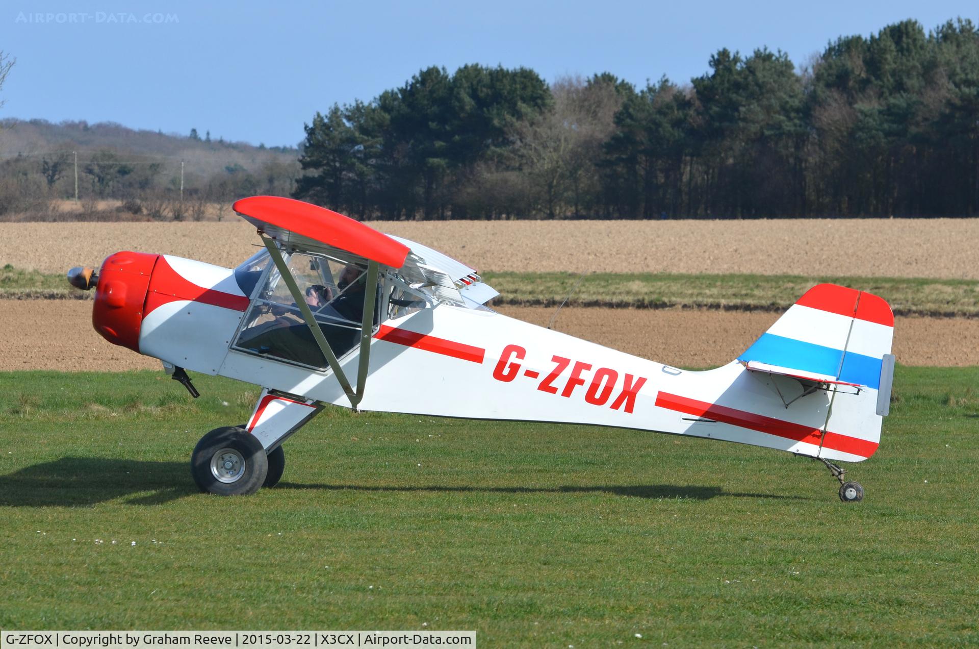 G-ZFOX, 2012 Denney Kitfox MK2 C/N PFA 172-11552, About to depart from Northrepps.