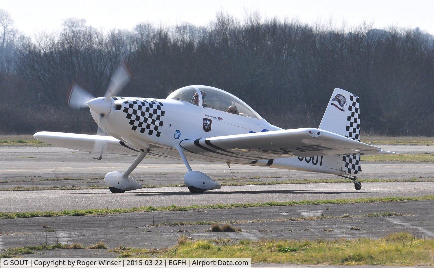 G-SOUT, 2006 Vans RV-8 C/N PFA 303-13295, Visiting RV-8 in Team Raven colours and markings.