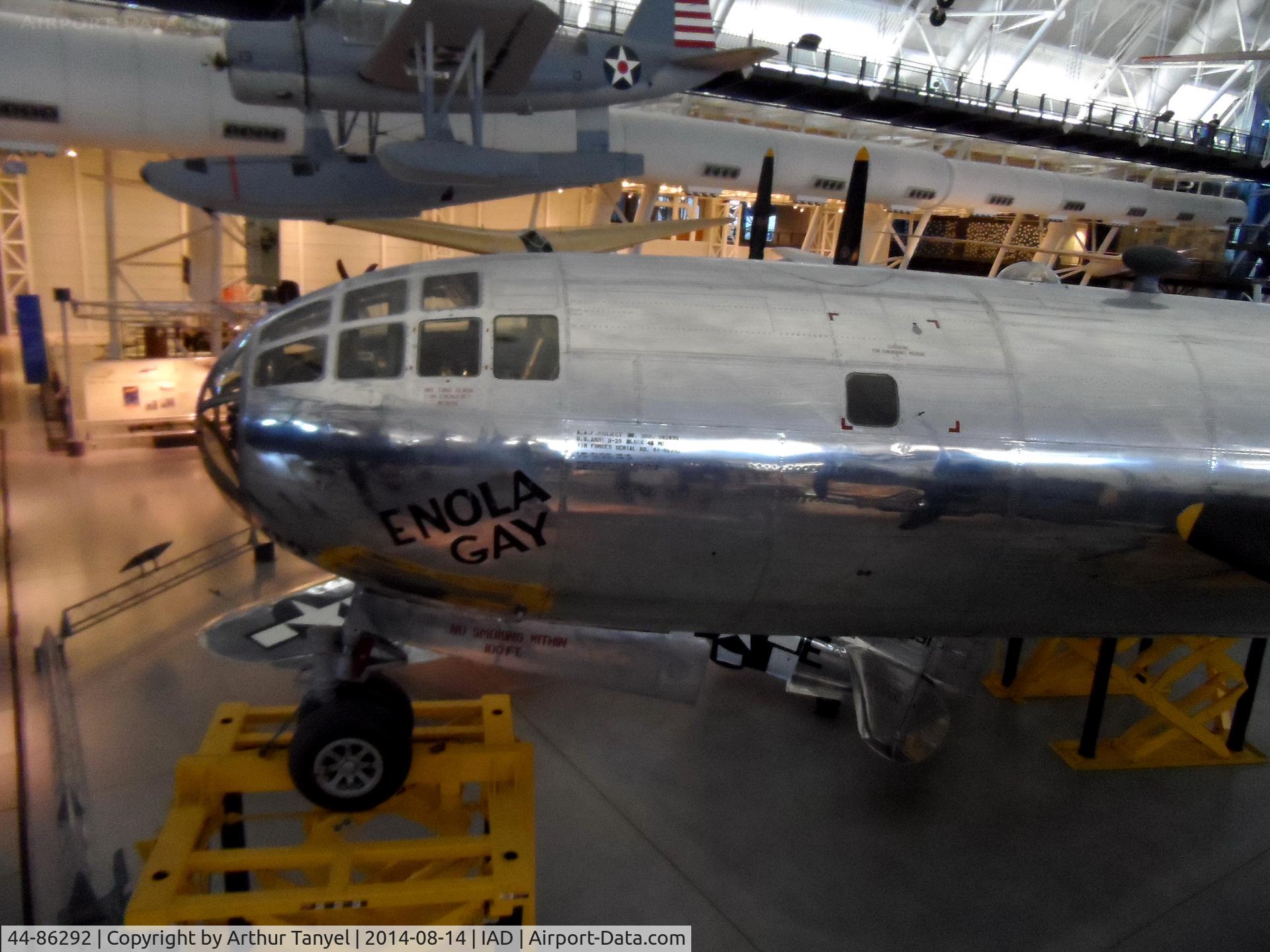 44-86292, 1944 Boeing B-29-45-MO Superfortress C/N Not found 44-86292, On display at the Steven F. Udvar-Hazy Center