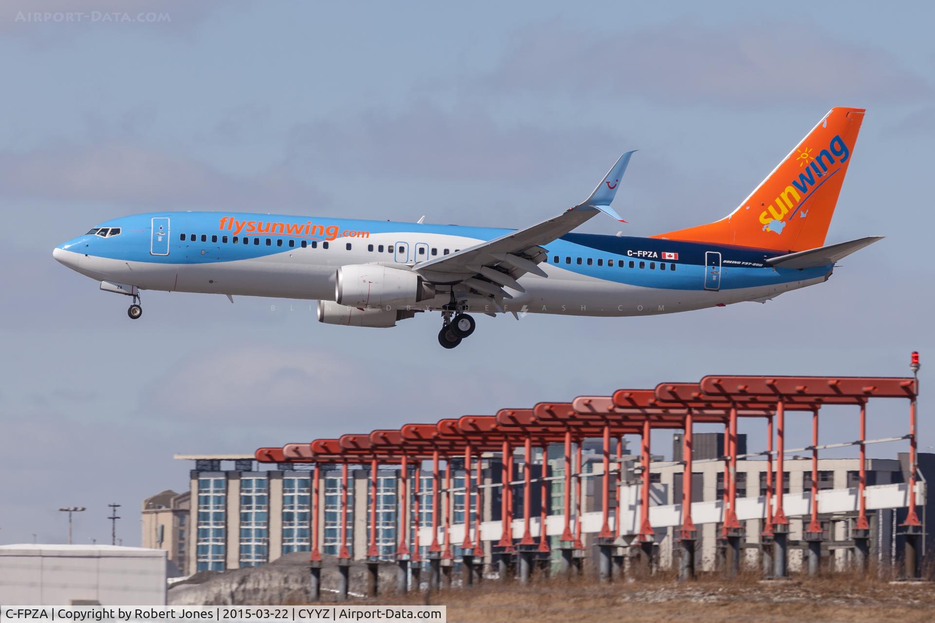 C-FPZA, 2007 Boeing 737-8K5 C/N 35134, Landing 24R at Toronto Pearson