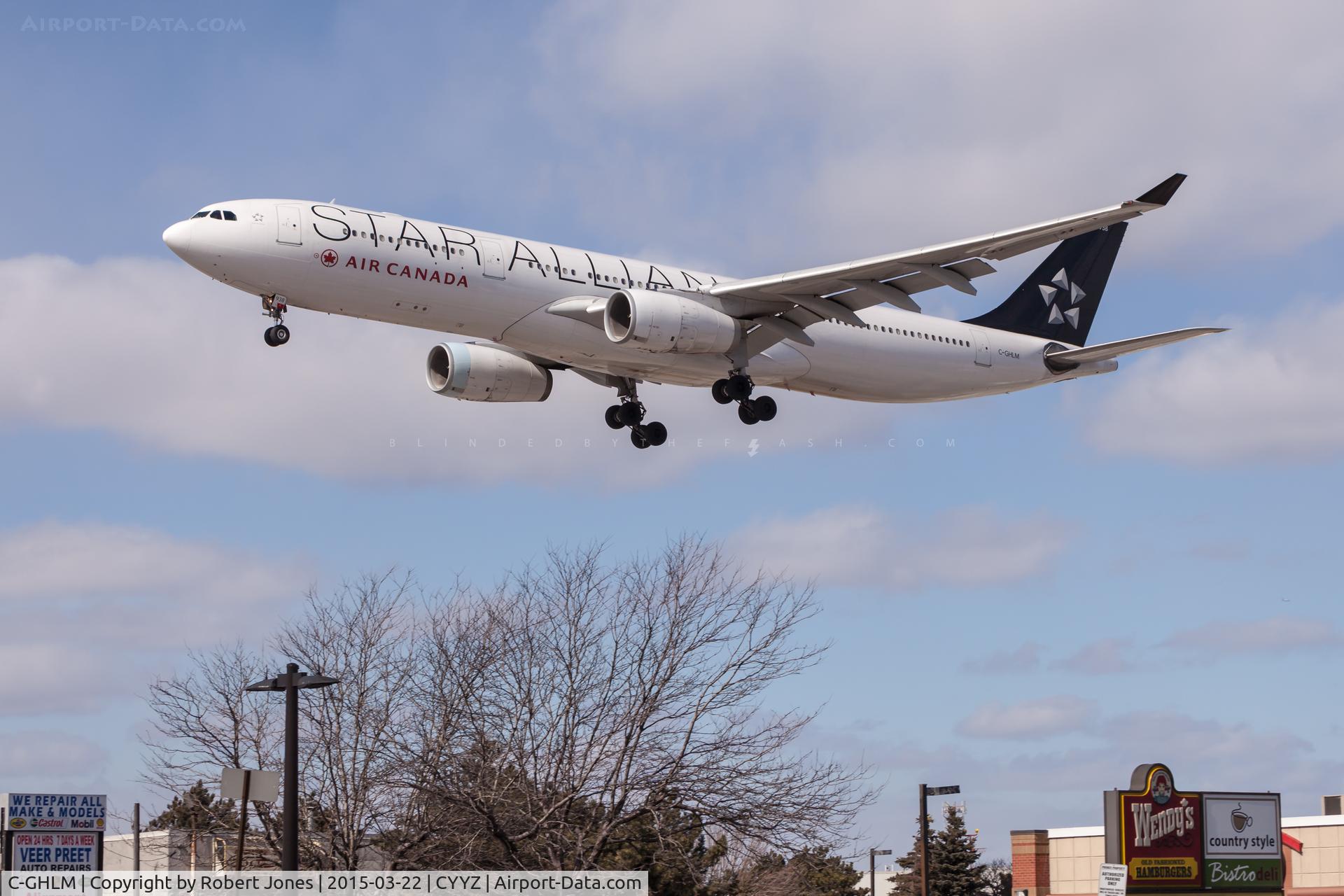 C-GHLM, 2001 Airbus A330-343 C/N 0419, Landing 23 at Toronto Pearson