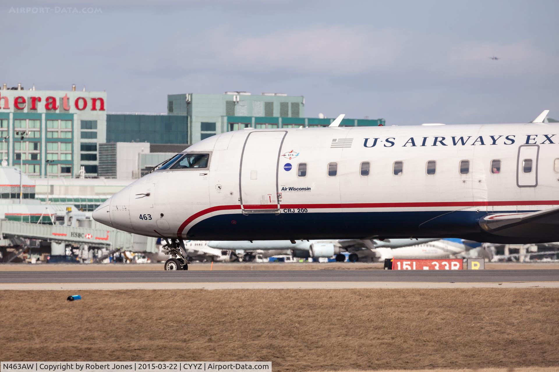 N463AW, 2003 Bombardier CRJ-200LR (CL-600-2B19) C/N 7878, Taxiing at Toronto Pearson